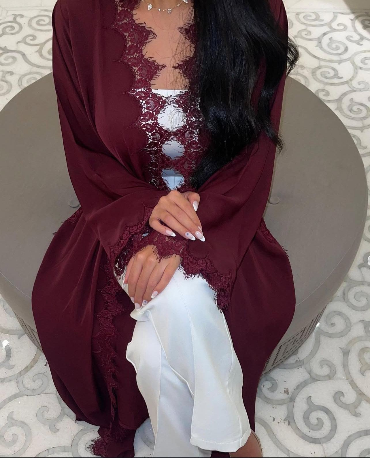 Abaya Royale Bordeaux